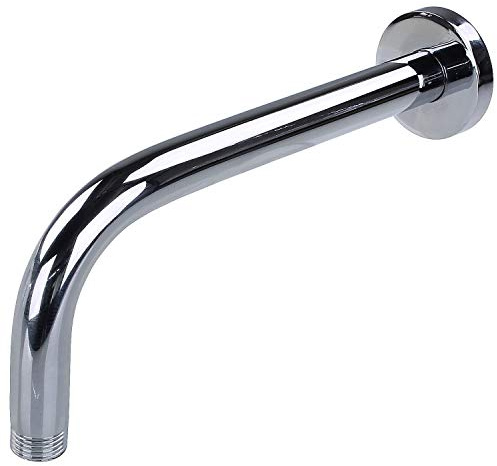 Sanixa GO1404 Hochwertiger massiver Duscharm Wandausleger Wandarm Wandanschluss Dusche für Regenbrause Duschköpfe (Messing verchromt, 20 cm)