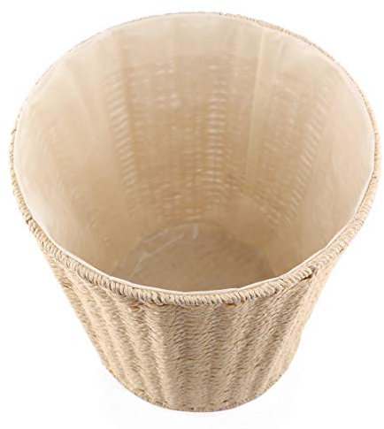 XU FENG Réutilisez la Poubelle, Poubelle de la Corbeille à Papier en Osier à Effet rotin, idéale for Le Bureau, la Cuisine ou la Chambre à Coucher, écologique (Color : Natural)