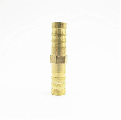 Pangocho Jinchao-Messing Schlauchtülle 2-Wege-Messing Barbed Rohrfitting, 4mm 5mm 6mm 8mm 10mm 12mm 14mm 16mm 19mm 25mm, Schlauchkupplung gerade, Armaturen reparieren (Color : 5mm OD)