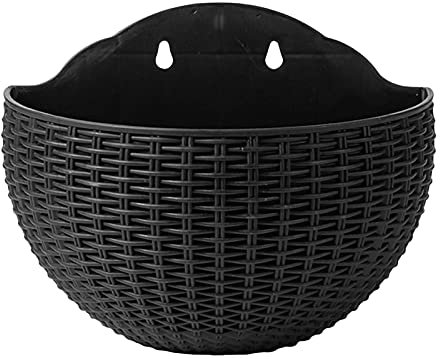 Cesto per Fioriera da Appendere al Muro, Vaso da Fiori Sospeso in Plastica, Gancio Rimovibile,Senza Foro di Drenaggio,Fioriera Vasi Cesti da Parete Plastica Cesto Appeso Vaso, per Decorazione