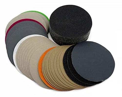 Lot de 50 disques de ponçage, 75 mm, tampons de ponçage secs et humides 400/600/800/1500/2000/2500/3000/4000/5000/7000, Papier abrasif Auto-agrippant
