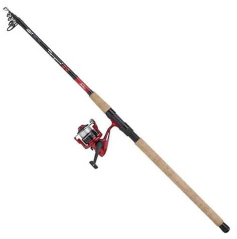 Berkley Cherrywood Spezi Tele Combos, Ruten- und Rollen-Sets mit Modellen, die speziell für Aal, Hecht, Forelle oder Zander entwickelt wurden, Starke und zuverlässige Carbonrohlinge, 5