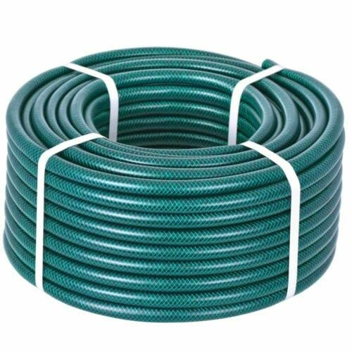 EliteKoopers 100Meter Green Hose Pipe 1/2Inch Diameter,Garden Hose Pipe Reinforced Braided PVC Watering Hosepipe Reel