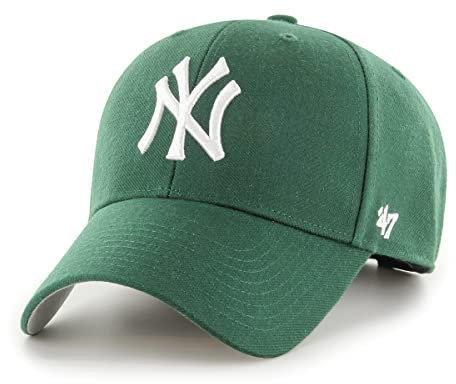 '47 MLB New York Yankees MVP Unisex-Baseballkappe, Verstellbar, Hochwertiges Design und Verarbeitung, White Logo, Dark Green