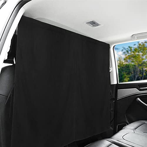 ZATOOTO Vorhang Auto Innen, Wildleder Fenster Verdunkelung Sichtschutz für Auto Vorne Hinten Seitenfenster, Abnehmbare Magnetisch Camping Vorhang, kompatibel mit Personenkraftwagen (Schwarz)