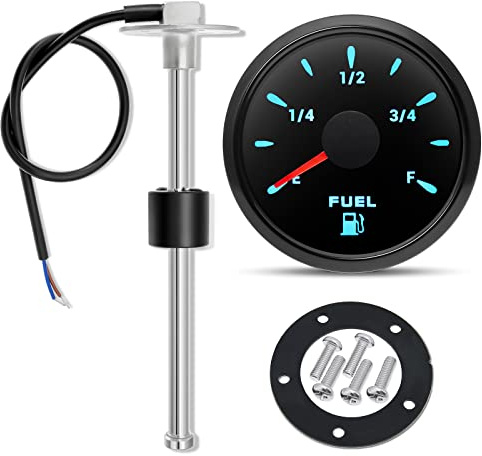 Indicador de nivel de combustible con sensor de nivel de combustible, 0 – 190 ohms, unidad de transmisión de combustible marina