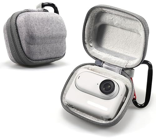 BeisDirect Mini étui de Transport pour Insta360 GO 3/GO 3S, Sac de Protection pour Appareil Photo de Sport Insta 360 GO 3/GO 3S, 8 x 6,5 x 5 cm, Gris, 8 x 6.5 x 5 cm, Étui de Transport
