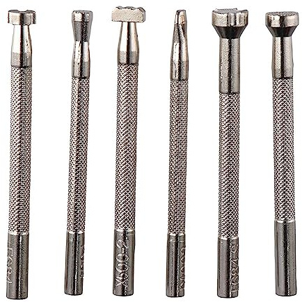 YYlingx Juego de 6 herramientas de estampado de cuero, 6 patrones de cuero para hacer sellos para manualidades de cuero