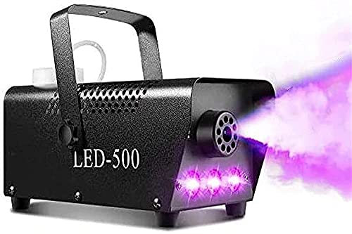 Máquina de humo pequeña Máquina de humo de Halloween 500W 2000CFM Máquina de humo de niebla con 2 controles remotos inalámbricos y con cable para bodas Efecto de escenario navideño de Halloween
