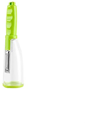 SHOUKAII Pelapatate Pelaverdure con Contenitore Patata Carota Mela Tritatutto Cucina Frutta Pelapatate Affettatrice in Acciaio Inox Coltello for sbucciare Gadget pelapatate