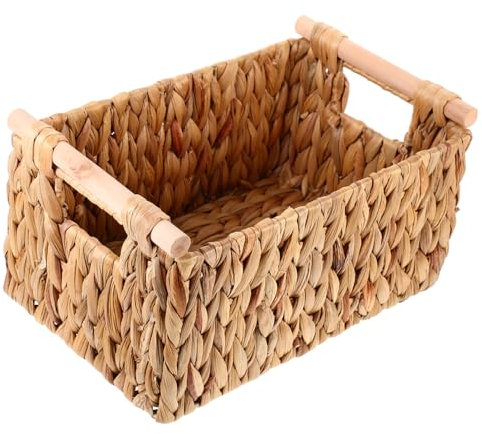 Zerodeko Cesto Portaoggetti Pieghevole in Giacinto Acquatico Cestini Intrecciati Per Organizer Decorativo Da Scrivania Multiuso Per La Casa