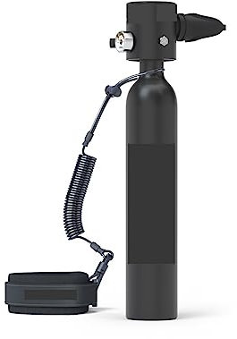 Mini bouteille de plongée, Réservoir de plongée portable de 0,5 L, mini-cylindre sous-marin de plongée avec tuba, réservoir d'air professionnel, équipement de plongée pour le sauvetage en exploration