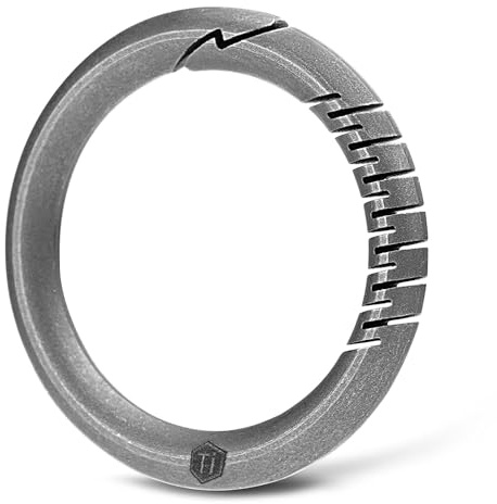 KeyUnity Titanium EDC Quick Release Key Ring, Minimalist Side Push Split Keychain for Carabiner, Car Keys & House Keys, Ideal for Men & Women