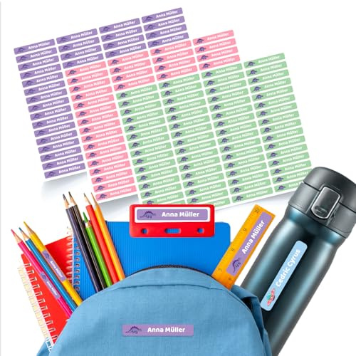 Print Going PrintGoing® Name Stickers for Kids School, Kindergarten, Office - Personalized Labels with Names for Pencils, School Supplies, Clothes and Objects - 99 Pieces 44 x 7 mm