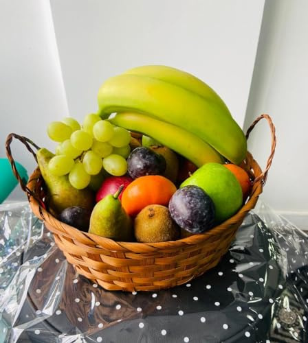 Fruit Basket, Assorted Fresh Fruits in Woven Basket
