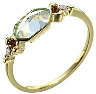 Tolldek 18 Karat Gelbgold Au750 Echt Ring, Dünn Band Eheringe mit Topas Marquiseschliff, 18K Gold Verlobungsring Hochzeitsring Pärchen Ringe mit Diamant für Damen, Gold, Gr.65