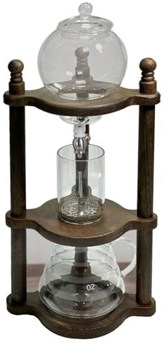 Brew Coffee Machine，Cold Brew Drip Tower,600ml Ice Drip Coffee Maker,Cold Brew Coffee Maker,Ice Drip Coffee Tower Large Capacity, Handmade Glass for Home,Tea Houses,Cafes,B