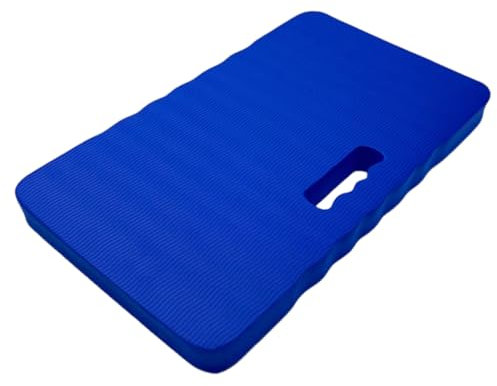 Cojín Multiusos Ideal para Trabajar en Jardines, Casas y talleres – 4 cm Super Dick Premium Rodilleras, Alfombrilla para Las Rodillas, 46 x 28 x 4 cm, Negro/Azul