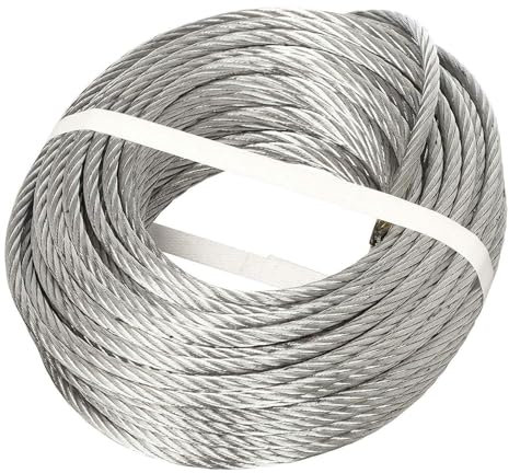 La zappa Robustes und vielseitiges verzinktes Stahlseil (4 mm x 25 m – 54 Stränge)