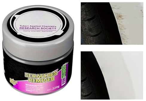 Nettoyant de Rayures pour Peinture Auto | Pâte Réparatrice 220g - Produit Lustrant Avec Éponge Pour Petits Dégâts Entretien Moto Pare-chocs Véhicules