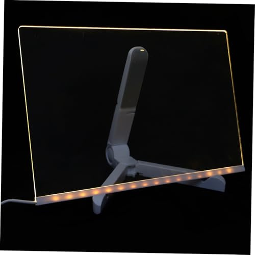 NUOBESTY Lavagna LED Luce Brillante Lavagna Cancellabile Multifunzione per e Messaggi con Supporto Stabile e Penne Colorate per Casa Scuola e Mercatini