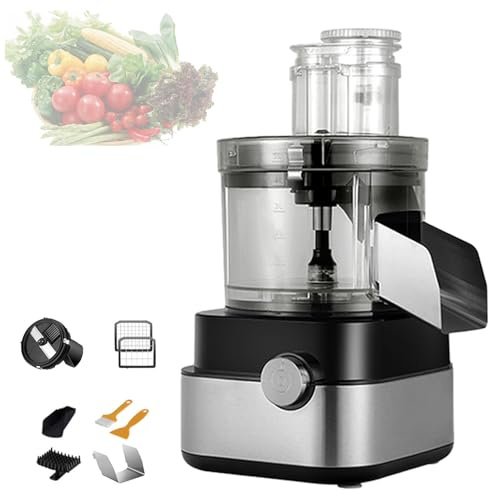 VzxCrue Cortador EléTrico Grande De Legumes De 5l, Ralador Profissional Multifuncional De Legumes De 600w, COM 5 LâMinas De AçO InoxidáVel, Para USO DoméStico Specification1