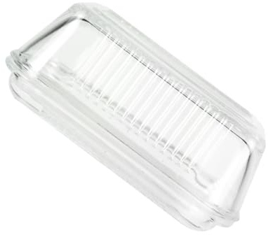 TOPPERFUN Plat à Fromage Verre Rectangulaire avec Couvercle Assiette de Service Transparente pour Beurre Dessert et Fromage Plat de Table Pratique et Élégant