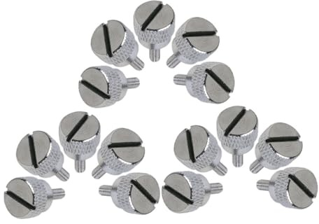 HOMSFOU 15 Viti a Testa Zigrinata per Piedino Premistoffa Macchina da Cucire, Vite di Fissaggio e Regolazione in Metallo, Compatibili per Riparazione Uso Domestico e Professionale Quilting Ricamo