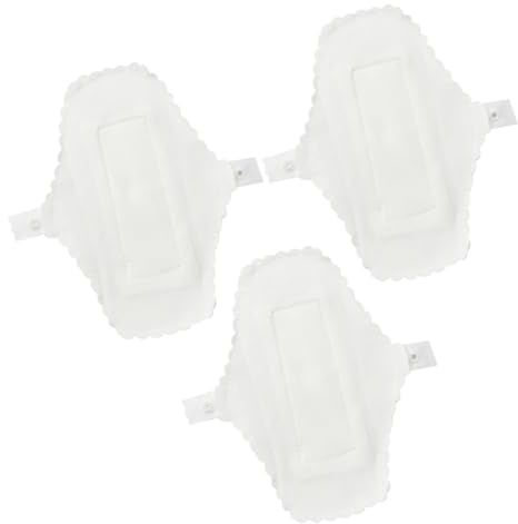Gogogmee Assorbenti Mestruali Riutilizzabili 3 Pezzi Protezione Igienica Bottone Bianco Lavabili Donna per Viaggi