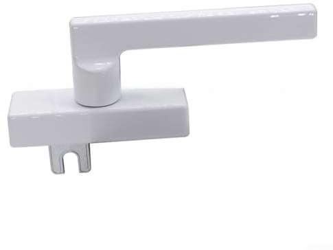 Zeroupshop Maniglia per finestra a battente in lega di alluminio bianca, stile invertito con vernice liscia ad alta temperatura, hardware resistente alla corrosione per progetti di miglioramento