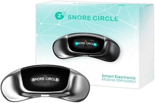 Snore Circle YA4600 Upgraded Anti Snoring Device, Smart Throat Sleep Aid with APP Sleep Data Record & Analysis, Effective Snore Reduction for Deep Sleep