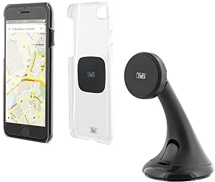 T'nB Support Magnétique Ventouse - Support Magnétique Ventouse, Compact | Fixation par Ventouse, Rotation 360°, Maintien Stable, Compatible avec Smartphones, Idéal pour Tableau de Bord