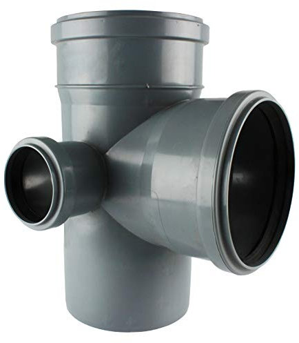 HT Doppelabzweig 90° Abzweig DN 110/50/110/90° rechts grau #1