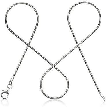 modabilé Schlangenkette Damen Halskette 925er Sterling Silber (30cm-100cm 1,2mm breit) Silberkette 925 ohne Anhänger Silberne Kette Frauen Ketten Kurz