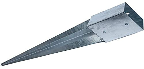 KOTARBAU® Einschlagbodenhülse 101 x 101 mm Länge 750 mm Feuerverzinkt Pfostenträger Stahl Einschlaghülse für Vierkantholzpfosten Bodenhülse Anker Erdanker Bodenanker für Holzpfosten