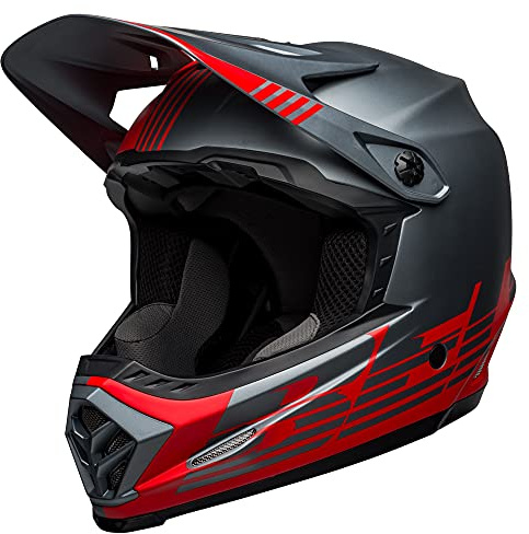 BELL Full-9 Fusion MIPS Adult Full Face Bike Helmet - Louver Matte Gray/Red (Discontinued), XX-Large (61-63 cm)