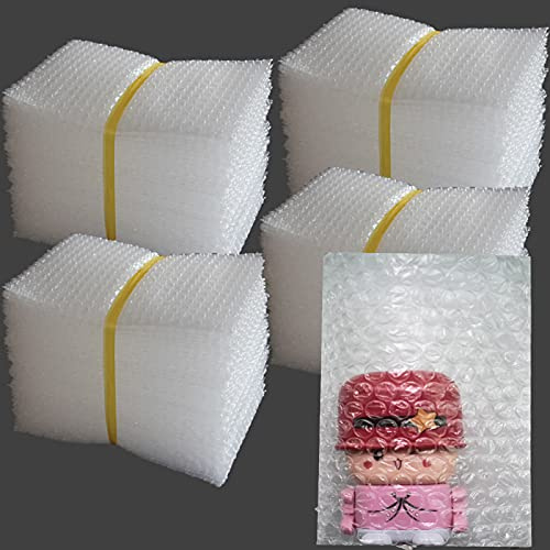 200Pcs Bubble Out Bags&Pouches, 6x8 Clear Bubble Pouches Wrap Bag, Double Walled Bubble Cushioning Bags for Moving and Storage, Shipping and Packing Supplies for Dishes Glasses Plates