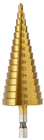 4-32mm 4-42mm Schnellarbeitsstahl-Stufenbohrer für Metall-Holz-Lochschneider HSS Titanbeschichtete Holzbearbeitung Bohren Elektrowerkzeuge-4-32mm