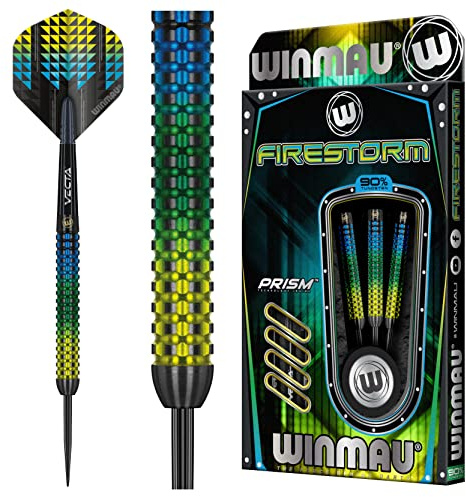 WINMAU Firestorm 23 Gram Professionell Stålspets Volfram Dart Set med dartflygs och stjälkar