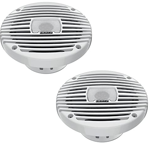 Hertz HEX 6.5 M-TW - Coppia di altoparlanti coassiali da 165mm IP65 per Imbarcazioni – Finitura Bianca con LED RGB