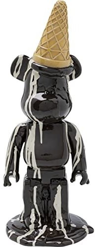 KARE Design figura decorativa Gelato Bear, nero, decorazione divertente, motivo orsacchiotto, stile pop art, idea regalo, decorazione cameretta, per giovani, 40 cm, In Piedi