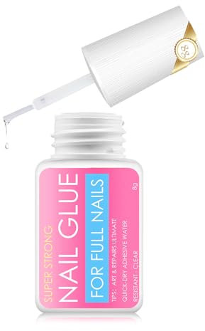 halercay 1 * 8g Colla per Unghie Finte Extra Forte,Colla per Riparare le Unghie Finte, Adesivo per Applicare Punte di Unghie Artificiali in Manicure,Colla Super Forte per Unghie Finte in Acrilico