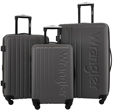 Wrangler Quest Luggage Set, Granite Gray, 3 Piece Set (30/26/22)