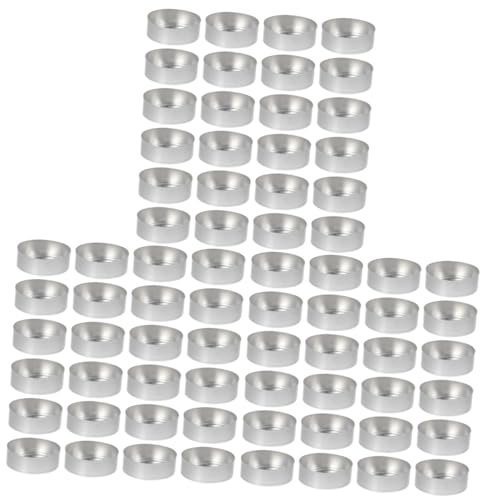 STOBOK 150stücke Teiliges Aluminium Kerzenbecher Für Kerzenherstellung Hochtemperaturbeständig Leicht Für Teelichter Praktische Lagerung Und Für Familie Und Freunde