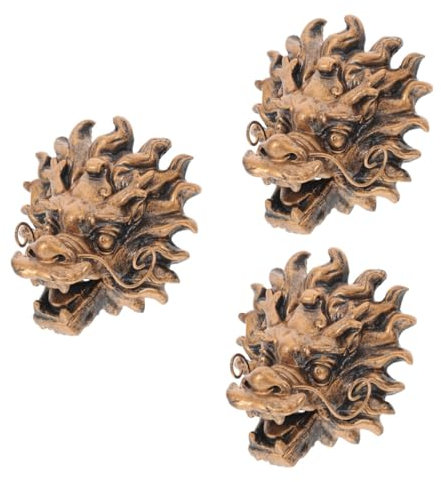 SUPVOX 3pièces Fontaine Murale Extérieure Tête De Dragon Décoration Élégante pour Jardin Et Villa Installation Facile Effet Visuel Éblouissant Point Focal Captivant pour Espaces