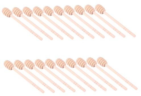PRETYZOOM 25 Piezas Agitador De Madera para Miel De Varillas para Remover Miel Mango para Frutas y Mermeladas