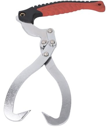 Pince à Dérapage à 2 Griffes avec Manche en Bois, Poignée Antidérapante, Outil de Levage, de Manutention, de Traînage et de Transport de Bûches 8 Pouces