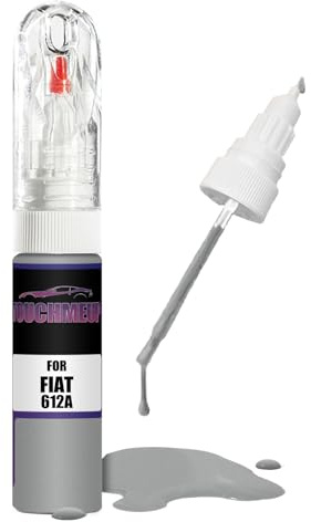 Kit di riparazione con pennello, pennello, graffi e scheggiature, per Fiat Grigio Garbato MET 612A