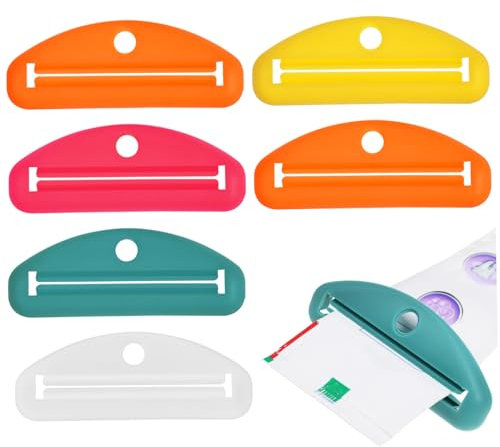 Ipetboom 6 Stück Zahnpastatubenquetscher Bunter Tubenquetschspender Kunststoff Manuell Für Zahnpasta Gesichtswaschmittel Soßenschläuche Küchen Tubenausdrücker