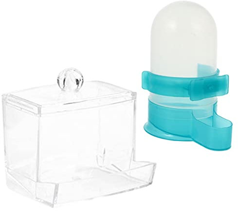 Kisangel Futterautomat Für Hühner Aus Kunststoff Transparenter Futterspender Mit Wasserbehälter Praktischer Fütterungstrog Für Geflügel Einfach Zu Montieren Reinigen